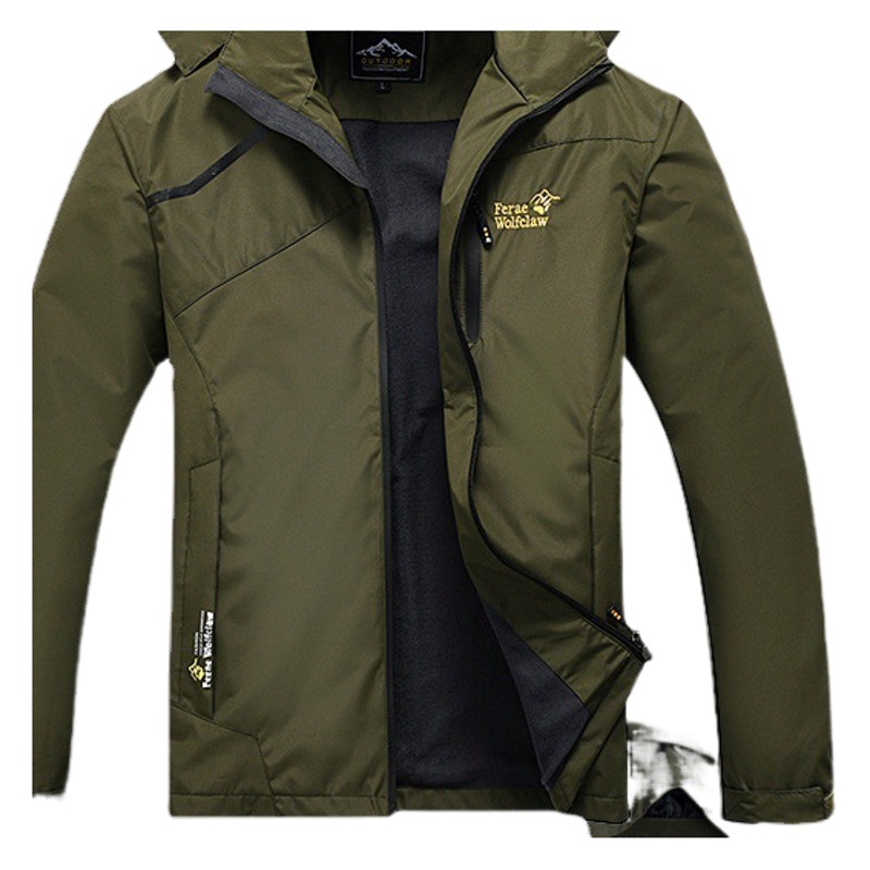 Chaqueta al aire libre de los hombres de primavera y otoño deportes delgados a prueba de viento impermeable senderismo pantalones senderismo más tamaño pareja chaqueta