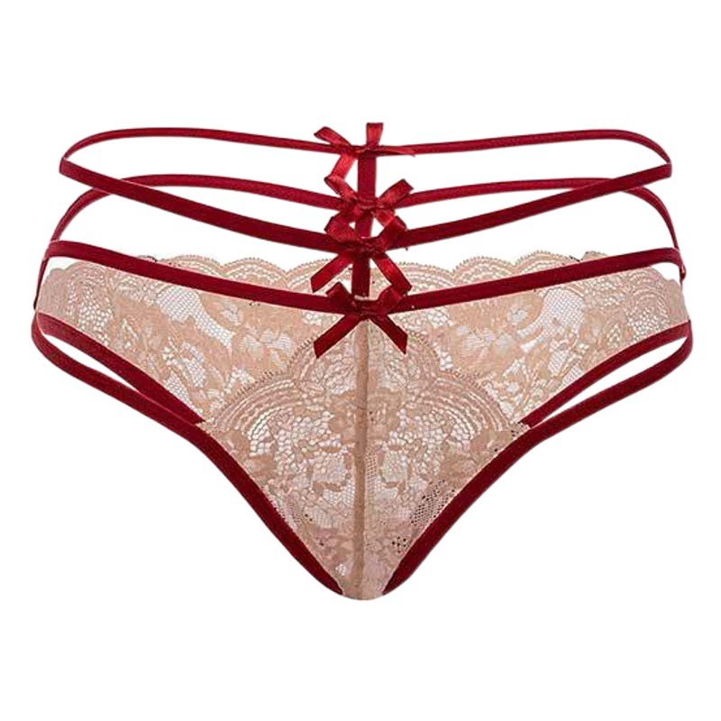 Сексуальные трусики Сексуальная цветная дышащая кружева Сексуальная кокетливая трусика женская утечка ягодиц