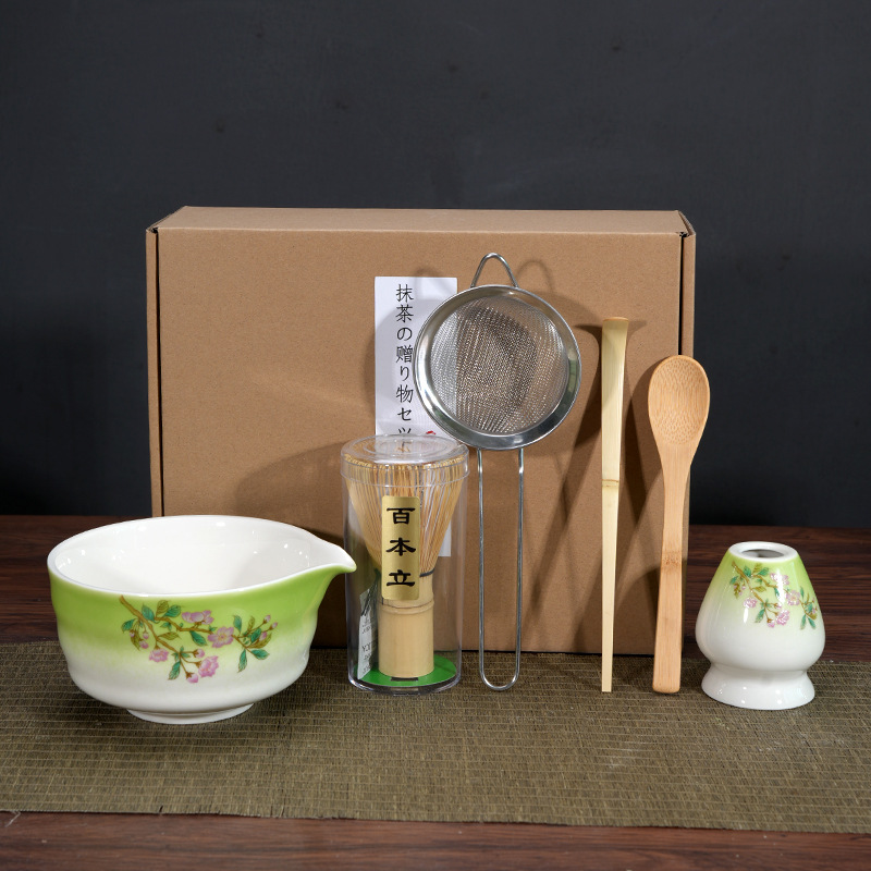 Japonés Matcha tazón Matcha túnica canción té herramientas de pedido taza de té de cerámica taza de té mezclador Matcha cepillo taza de té