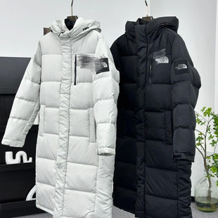 Putian 2024 North Face Long down Jacket Unisex Couple's Hooded Thick Coat Warm Versatile Japanese and Korean Style