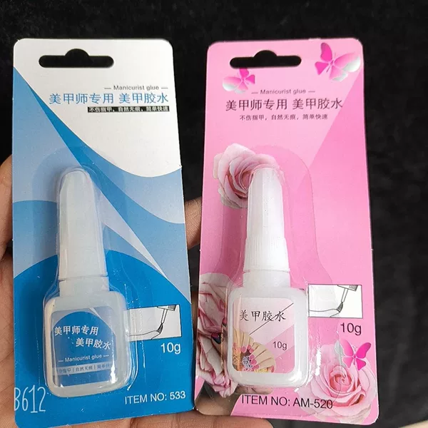 2026 Hot-Selling Nail Glue 10g Individually Packaged Wearable Fake Nail Decorations with Brush Head Special Nail Glue for Sticking Rhinestones