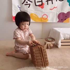 女童睡衣套装女宝宝空调服婴幼儿童薄款家居服夏季短袖舒适两件套