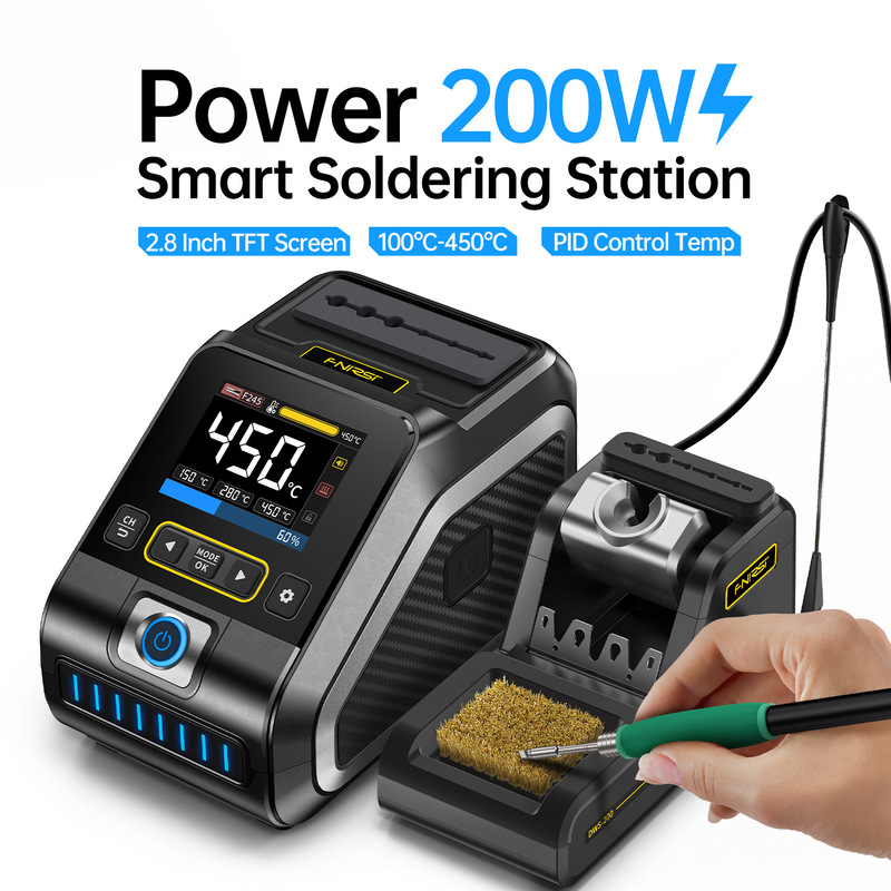 FNIRSI DWS-200 Intelligent Constant Temperature Soldering Station Electric Soldering Iron Peak Power 200w Adjustable Temperature
