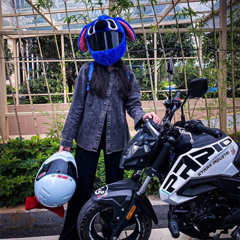 Cross-border wholesale motorcycle helmet cover exposed helmet full helmet plush cartoon personality helmet protective cover pig head sister