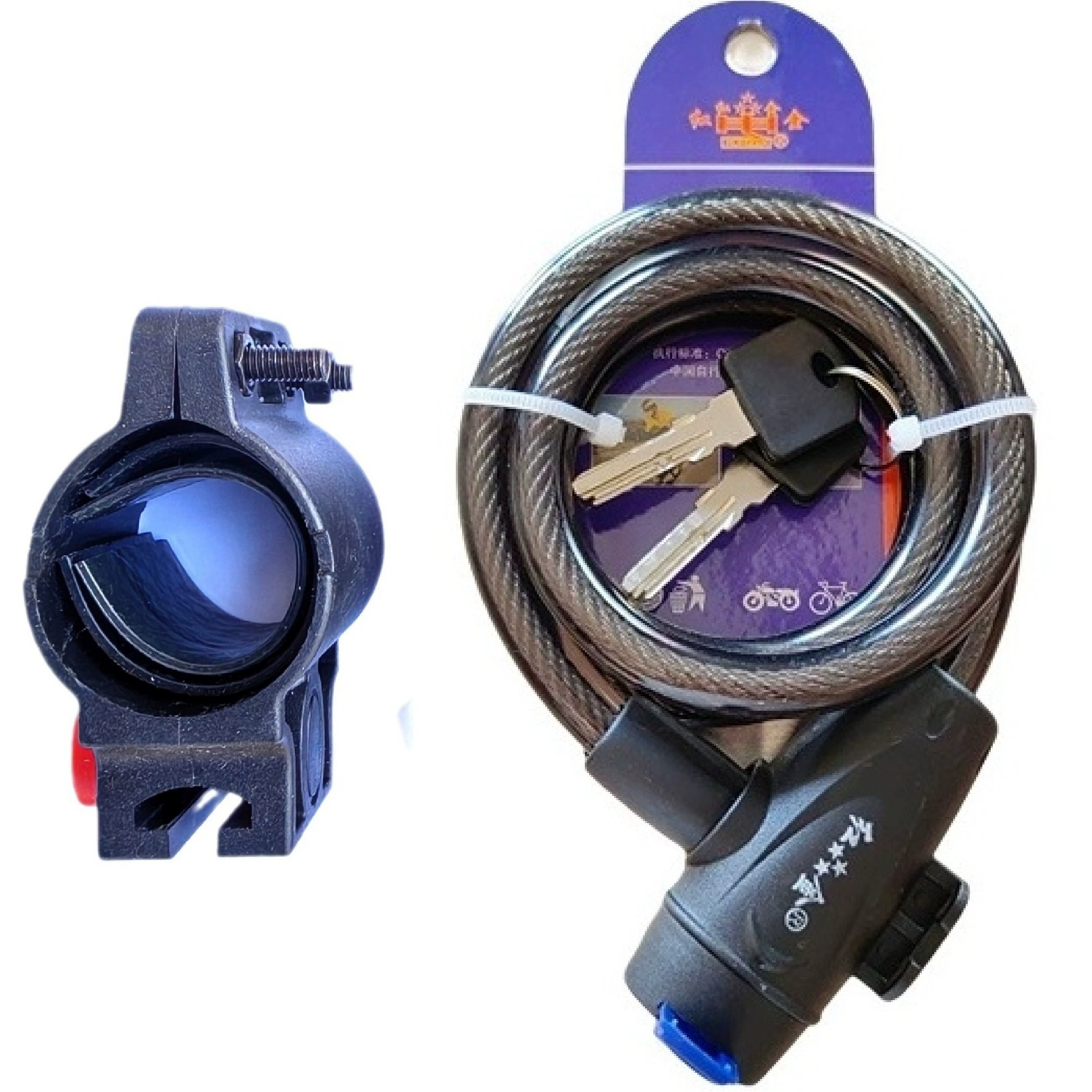 Красный золотой велосипед электрический дорожный стальной трос замок с ключом оливковый ключ стальной трос замок велосипедный Противоугонный стальной проволочный Замок Мягкий замок