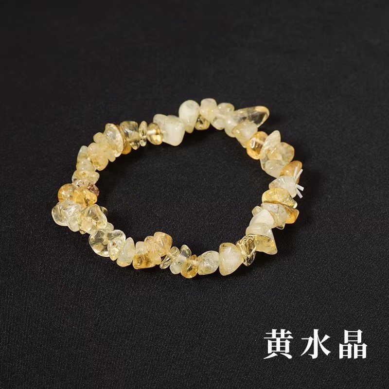 天然砂利クリスタルブレスレットカラフルな瑪瑙アメジスト瑪瑙不規則な砂利弾性手作りブレスレットジュエリー|undefined