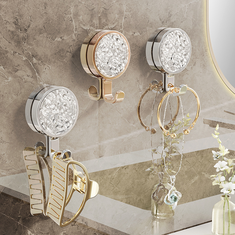 Light Luxury Glacier-Style Rotatable No-Drill Adhesive Hook for Bathroom and Kitchen, Wall-Mounted Strong Adhesive Hook for Household Use Light Luxury Glacier-Style Rotatable No-Drill Adhesive Hook for Bathroom and Kitchen, Wall-Mounted Strong Adhesive Hook for Household Use