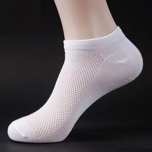 Summer Mesh Boat Socks Men's Breathable Sweat Absorbing Low Top Socks Casual All-match Sports Socks Shallow Mouth Invisible Socks Wholesale