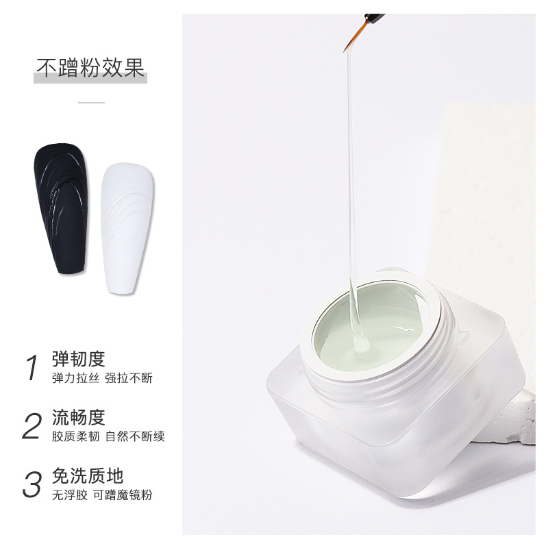 Suministro directo transfronterizo semisólido dibujo de alambre pegamento de modelado aurora polvo de hadas frotar pegamento de polvo lavable borde micro grabado pegamento de diamante adhesivo