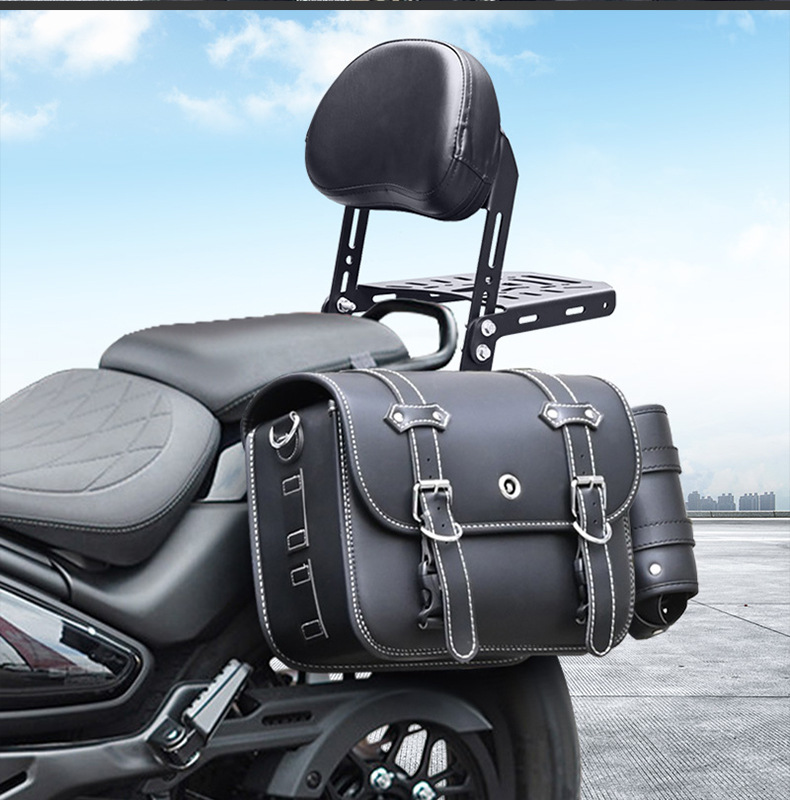 Suitable for Cfmoto 550Clc Bumper Folding Backrest Quick-Release Side Bag Rear Backrest Passenger Backrest Rear Rack Modification