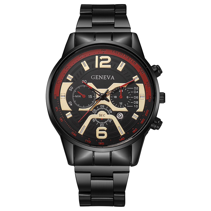 Oblíbené pánské šestipólové quartzové sportovní hodinky s nočním světlem a ocelovým řemínkem_voghion.com