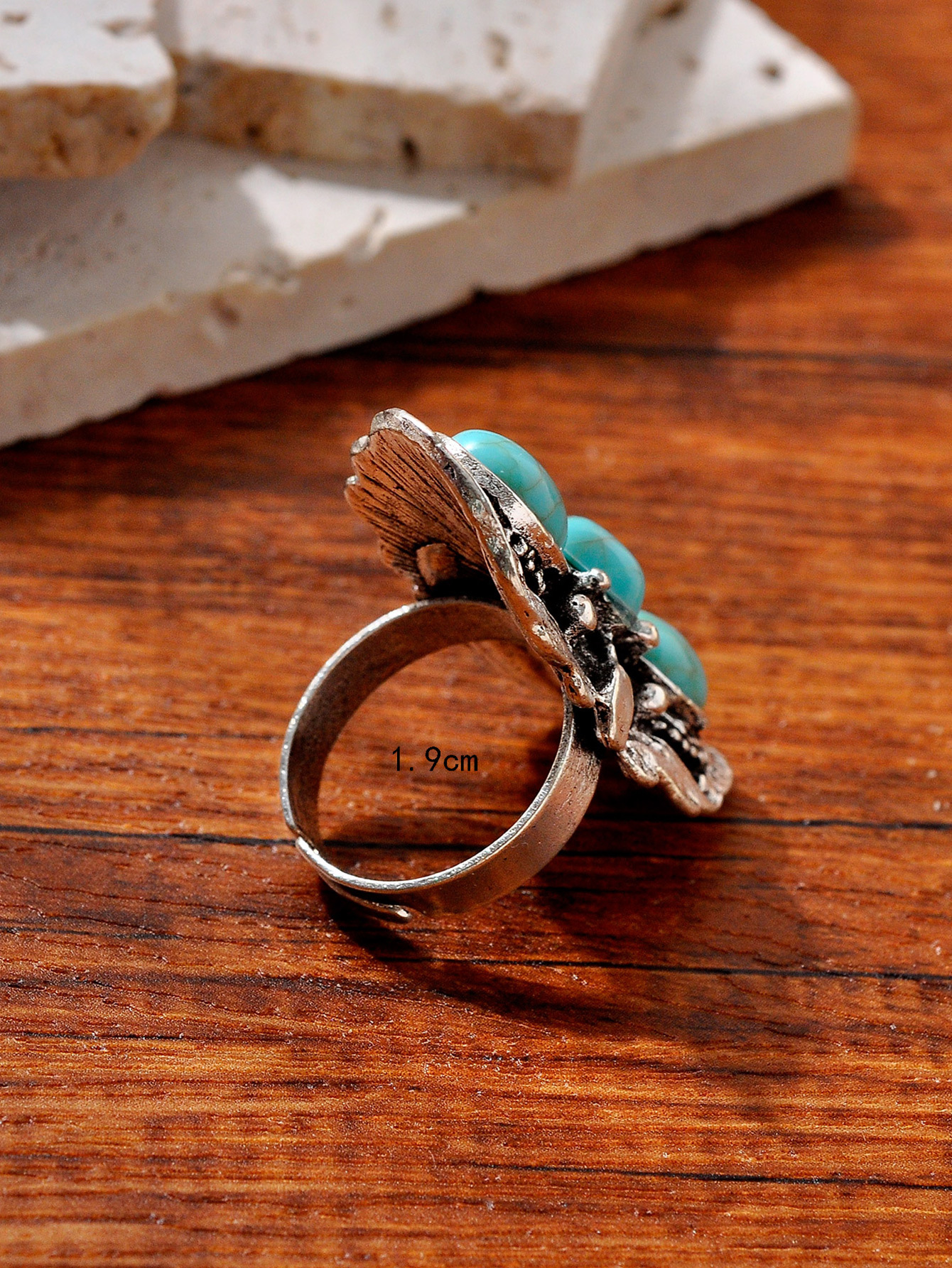 10g Weight Rings Classification 7, 8, 9 Ring Size 1 Piece Quantity Daily, Party Occasion Imitation Turquoise, Alloy Material Printing, Geometric Pattern Women's Gender Plating Design Vintage Style Style Wholesale Jewelry Vintage Style Printing Geometric Imitation Turquoise Alloy Plating Rings 2