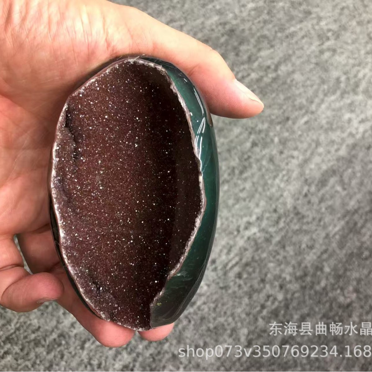 Natural Soft Candy Money Bag Ornaments Brazilian Agate Geode Raw Ore Crystal Cave Objects Open Smile Crafts