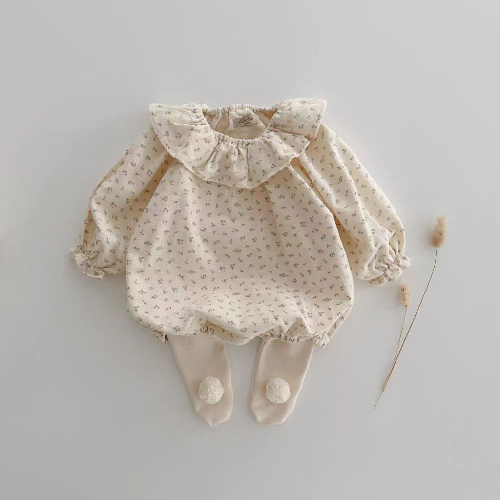 Ins versión coreana de la nueva mujer bebé flor triturada collar de lótus algodón unido triángulo bolsa de abrigo de primavera y otoño 100 días de luna llena