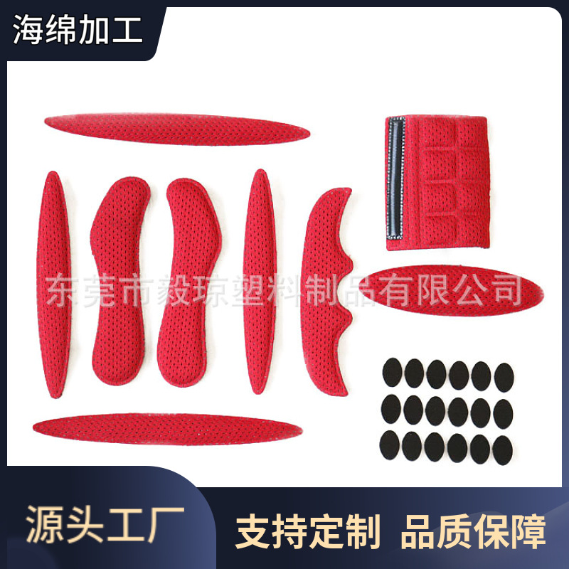 Fabricante spot esponja material prensado en caliente forro interior del casco de bicicleta motocicleta forro interior del casco de ciclismo