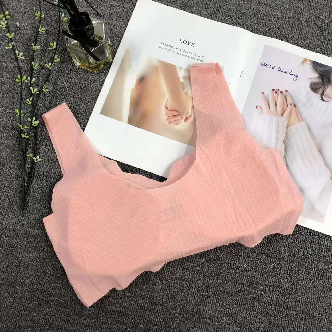 Nuevo adhesivo de látex alta calidad belleza espalda chaleco las mujeres inalámbrico yoga sujetador ropa interior deportiva al por mayor
