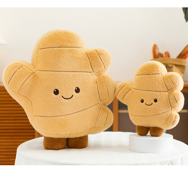 Cute Ginger Stuffed Toy Pillow New Creative Doll Soothing Doll Cartoon Cute Simulation Food Doll