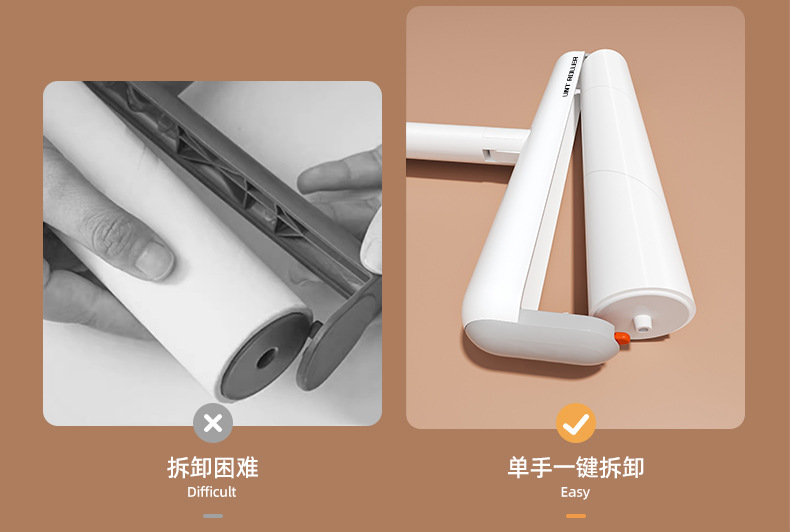Lint Roller Drum Hair Remover Clothing Dust Cleaner Brush Tear-Off Adhesive Roller Dehairing Tool
