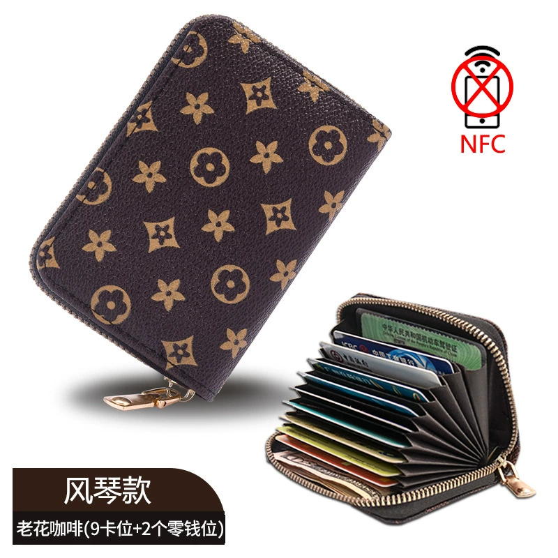 Clsso Organ Card Holder Wallet with Zipper - Korean Style Men's Card Organizer Set