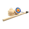 Spinning top from natural wood for gym, wooden toy, wholesale