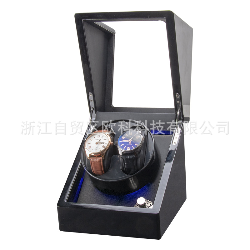 Wholesale Black Paint 5-Position Adjustable Dual-Position Mechanical Watch Automatic Watch Shaker Electric Watch Box Gift Box
