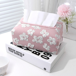 Car Tissue Box Hanging Sun Visor Armrest Box Double-layer Fabric Drawpack High-grade Light Luxury Universal Drawpack Tissue Cover