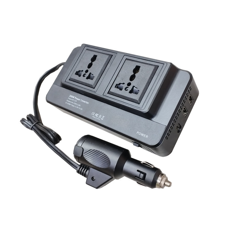 新款车载逆变器12V转110V/220V汽车电源转换器USB/PD充电器