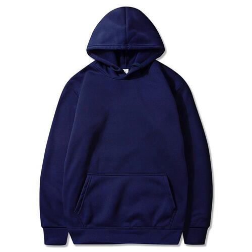 20-color foreign trade men's autumn and winter lined blank men's hoodie large size single-color turtleneck hoodie men's wholesale