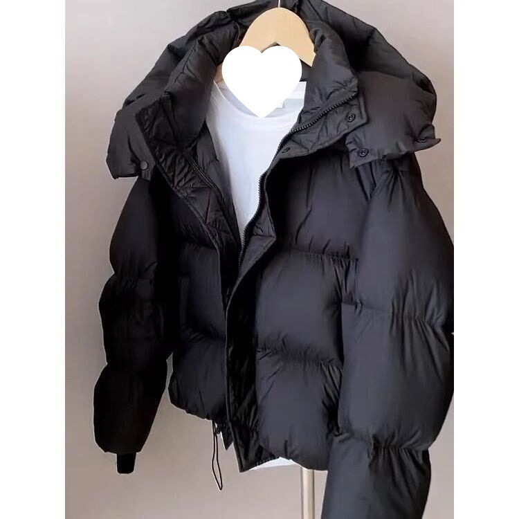 2026 New Women's Winter High-Quality Ultra-Thick Short down Cotton Jacket for Petite Sizes, Loose Hooded Puffer Coat