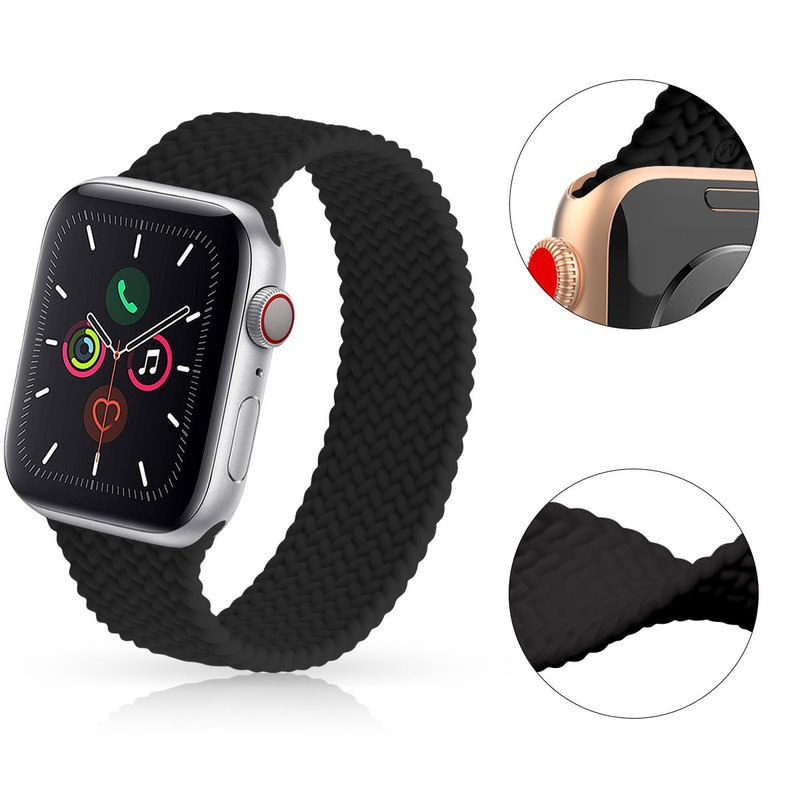 For apple watch8/7/Ultra/SE one-piece woven iwatch silicone strap