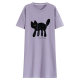 Category A Pure Cotton Nightgown Women's Summer Short-sleeved Mid-length dress Women's Cartoon Pure Cotton Girl's Student Pajamas for Women