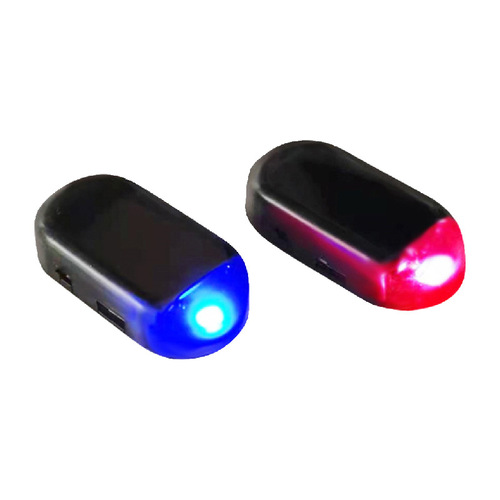 Car-mounted solar anti-theft light, simulation simulation warning flashing light alarm, car decoration light LED car interior light