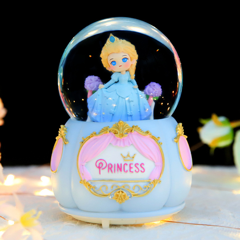 クリエイティブギフト回転トロイの木馬クリスタルボール誕生日プレゼント振り子友達ユニコーンオルゴール卸売りプレゼント|undefined