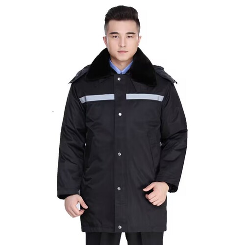 Winter coat, men's cold-proof labor protection cotton clothing, duty security work cotton-padded jacket, thickened long multi-functional thermal clothing