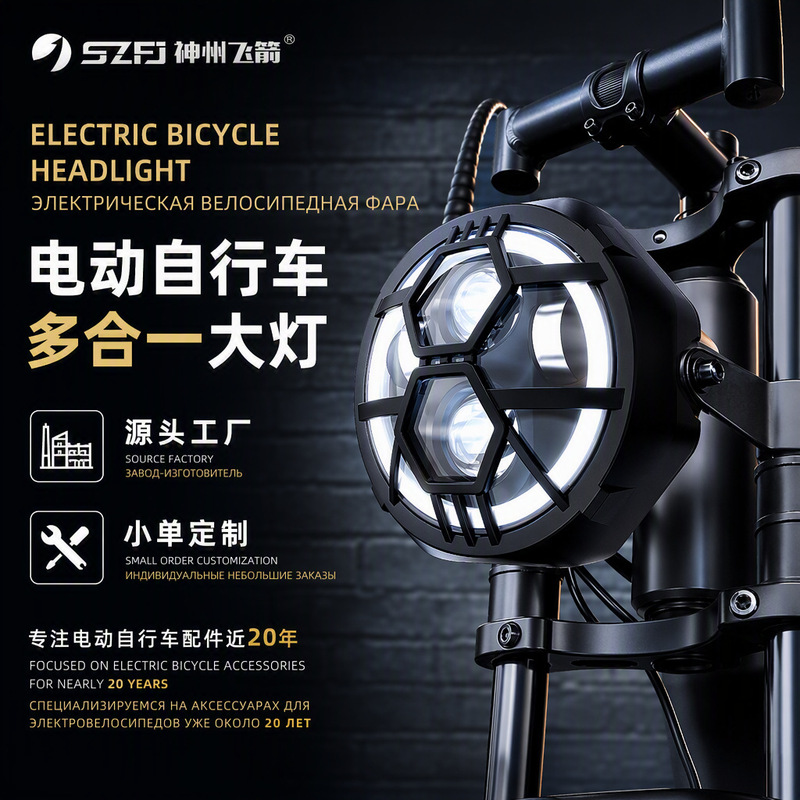High-Brightness Electric Vehicle Headlight Strong Light Led Waterproof Off-Road Motorcycle Headlight Lithium Battery Powered Snow Bike High-Brightness Electric Vehicle Headlight Strong Light Led Waterproof Off-Road Motorcycle Headlight Lithium Battery Powered Snow Bike