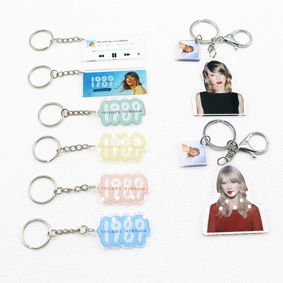 Ключница Taylor Swift 1989 европейские и американские звезды периферийная цепочка акриловый кулон подарок
