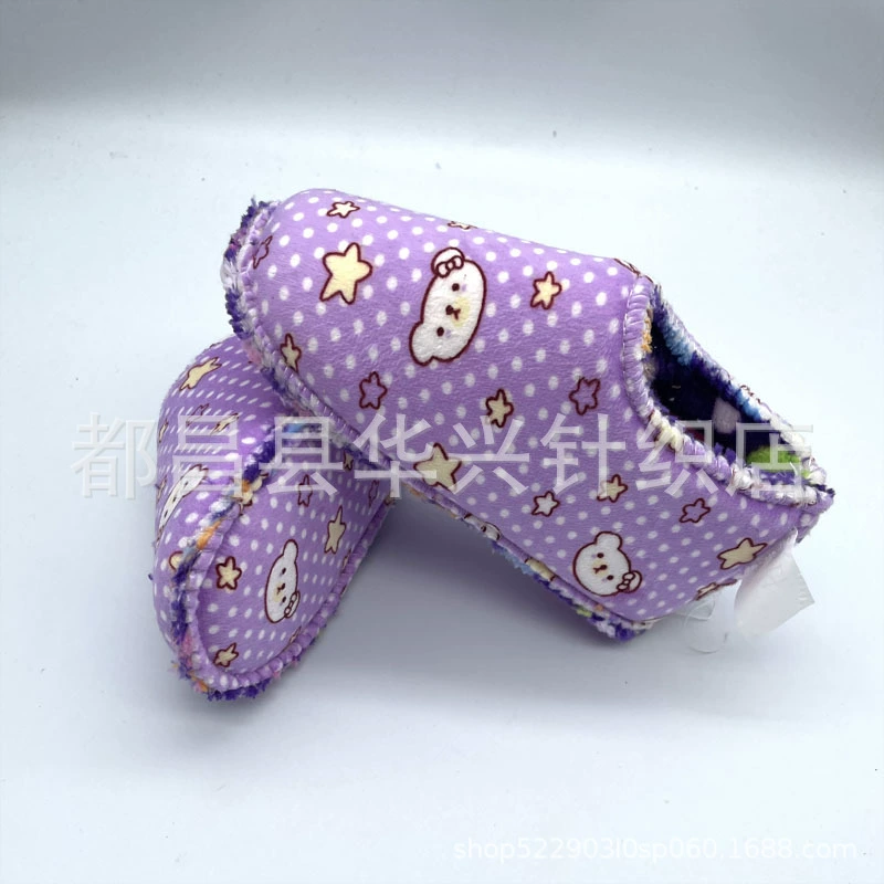 Детская фланелевая обувь на хлопковой подкладке Тонкая губка