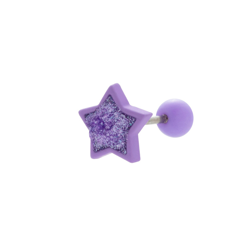 2 pezzi della nuova asta a vite a doppia testa in acciaio inossidabile Henson con un orecchino spesso 0,8 e micro zirconi di diamanti mini colorati_voghion.com