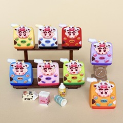 手感漆牛奶盒小新 盲袋萌粒diy饰品挂件钥匙扣公仔桌面小摆件树脂