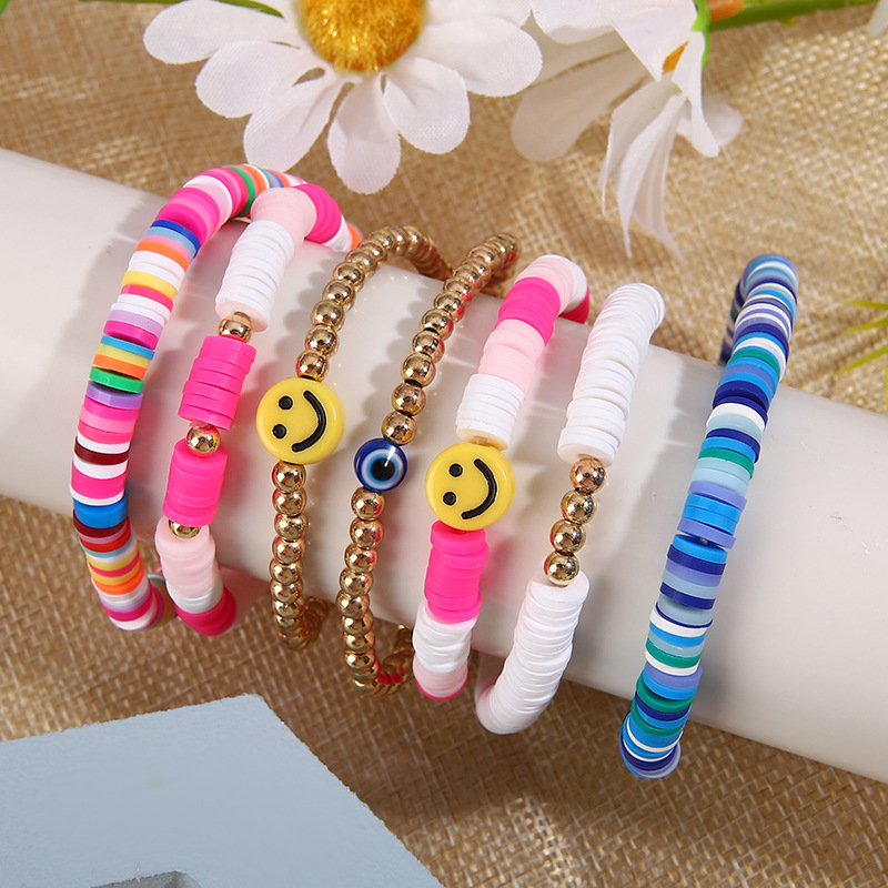 1 Set Fashion Geometric soft clay Handmade Womenu0027S Bracelets