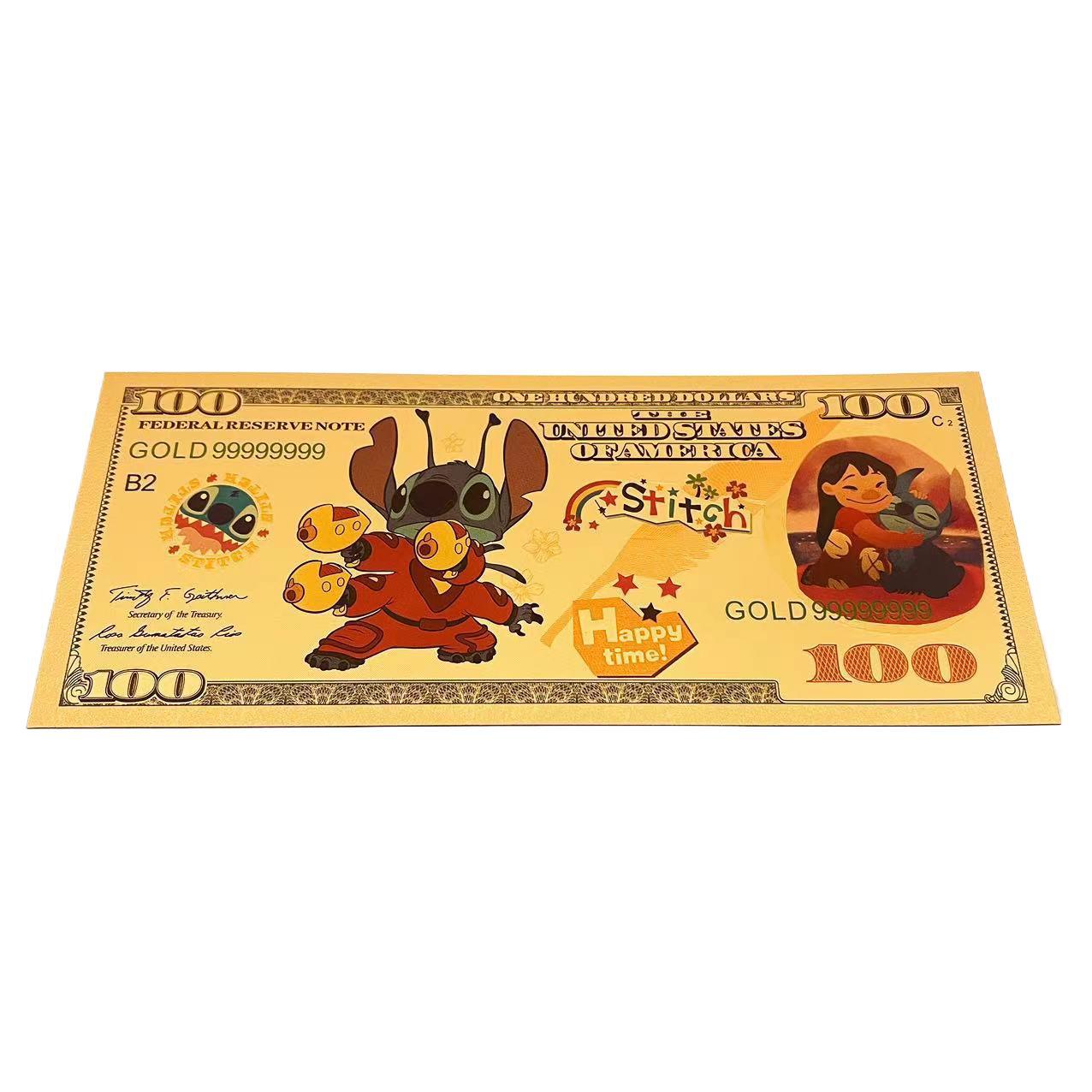 Clásico belleza estrella bebé nota conmemorativa Stitch Gold note Live Gift Collection souvenir