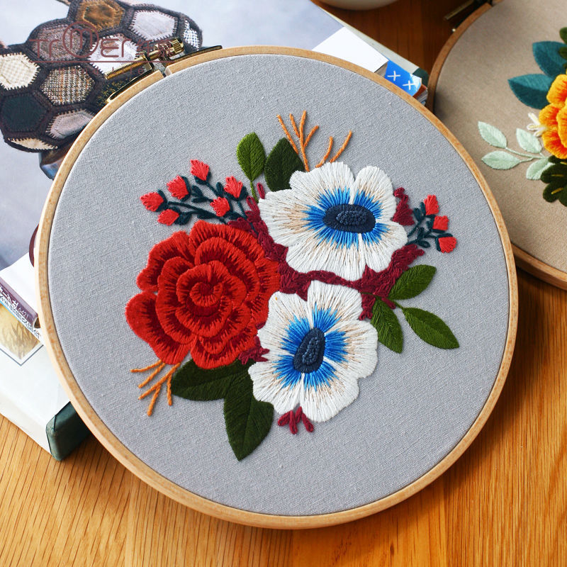 Paquete de material de bricolaje de bordado tridimensional para principiantes, bordado para adultos, embarazo para pasar el tiempo, hecho a mano