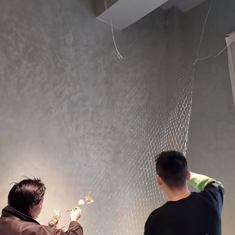 瀑布网花道背景悬浮拍照墙仿真花diy红手工布置仿真花艺装饰道具|undefined
