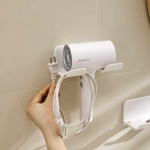 Hair dryer storage rack without punching holes in the bathroom universal wall-mounted hair dryer rack bathroom simple hair dryer rack
