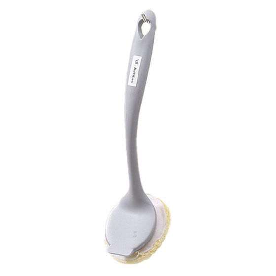 Luffa Pot Brush Decontamination Long Handle Cleaning Brush Kitchen Supplies Dishwashing Brush Removable Household Washing Pot Brush