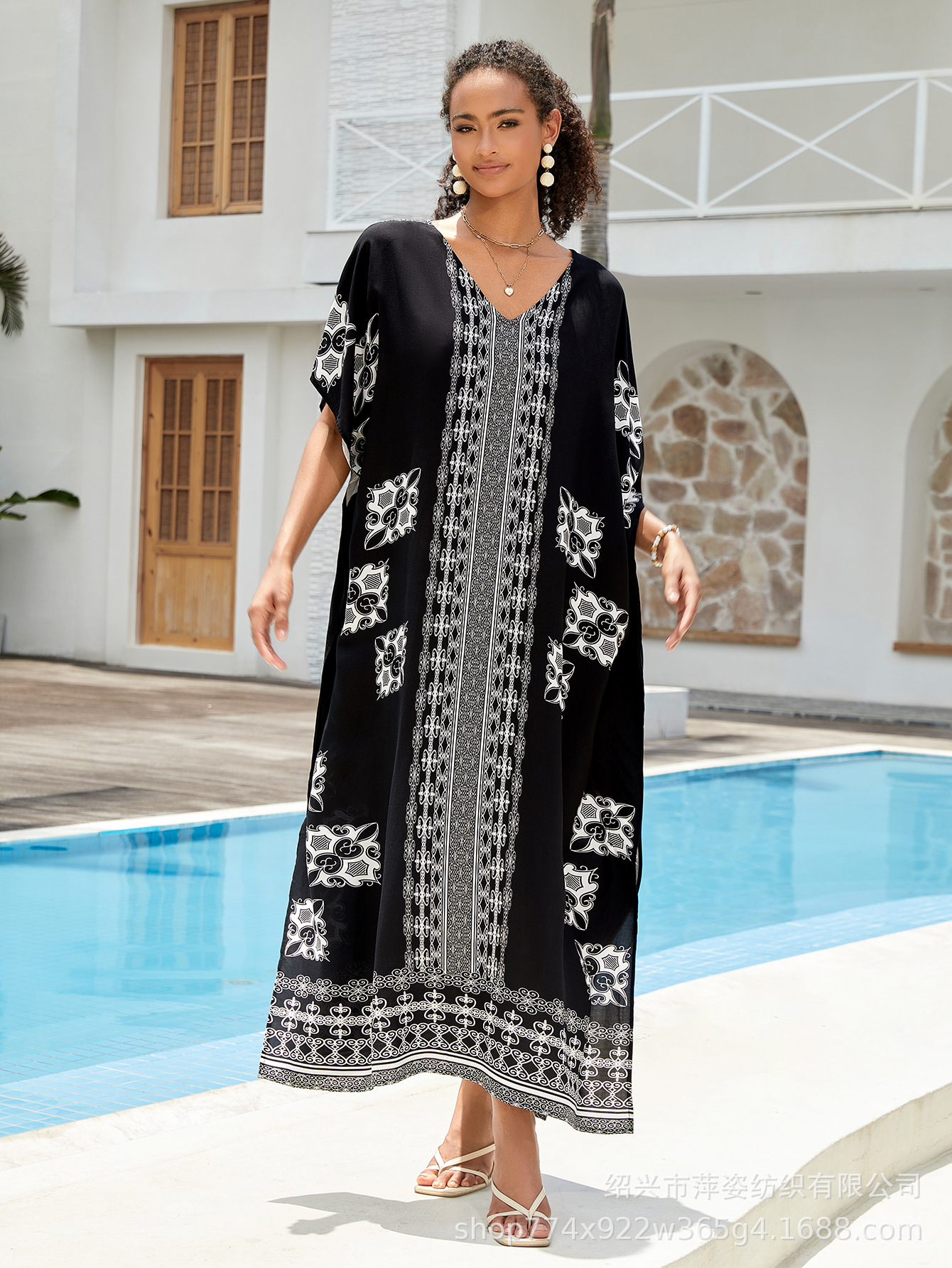 Playa blusa algodón hombre colocación de impresión de tinte vestido de vacaciones bikini camiseta protector solar traje de baño blusa A039