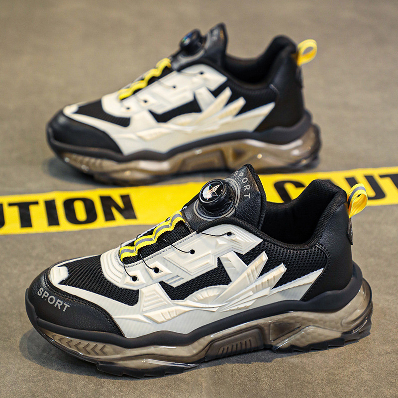 Frühling und Winter Herrenschuhe Herbst Drehknopf Torre Schuhe Trendy Teenager Mittelschüler Keine Schnürsenkel Sneaker_voghion.com