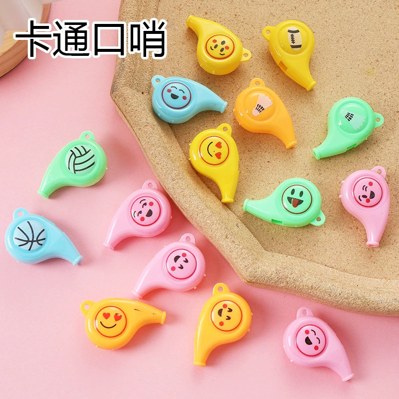 Мультяшный пластиковый свисток детская игрушка красочный развеселить рефери свисток фанаты развеселить небольшой подарок оптом