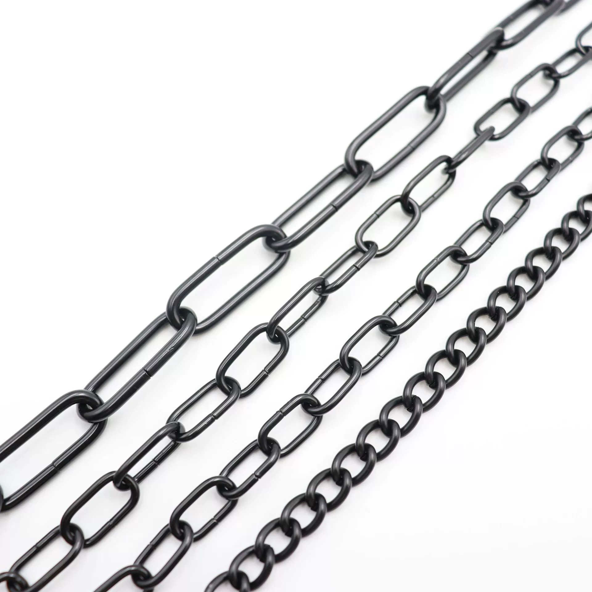 Трансграничный электрофорез, черная железная цепочка, металлическая цепочка, декоративная хрустальная люстра, цепочка, аксессуары, люминесцентная лампа, подвесная цепочка