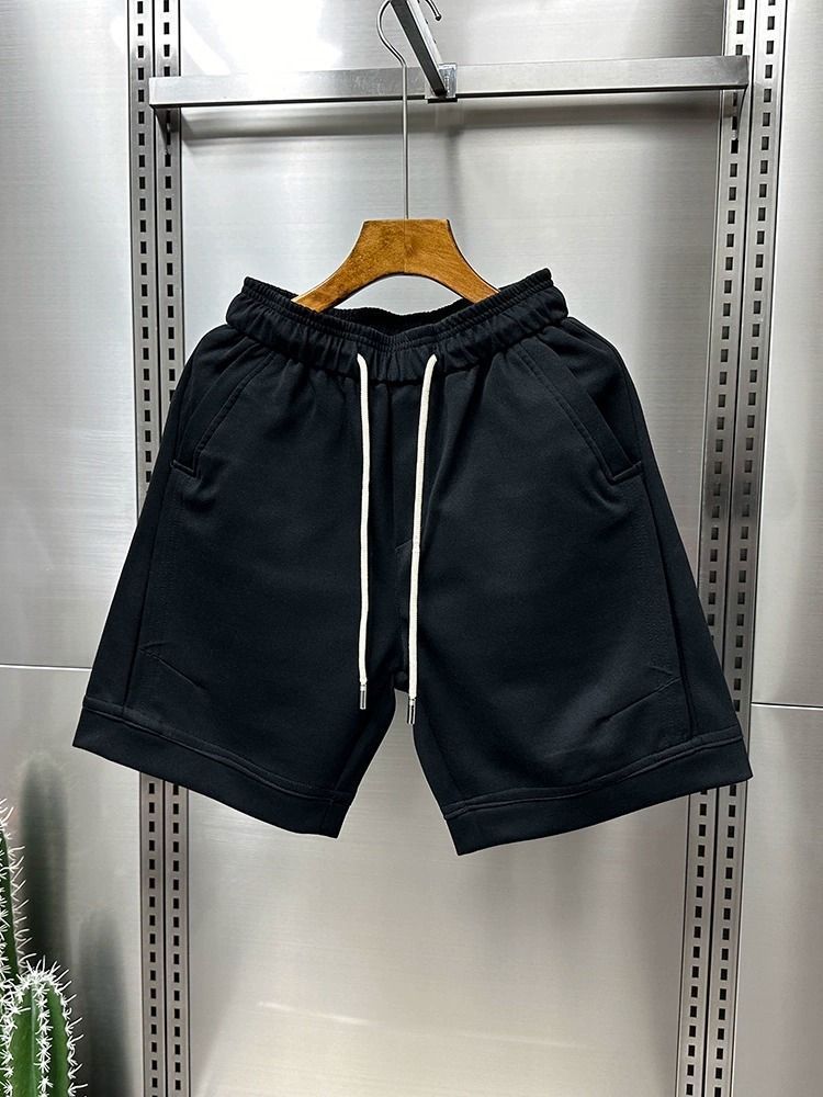 Herren Shorts Einfarbig Gerade Geschnitten Für Sommer Und Strand_voghion.com